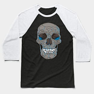 White skull Baseball T-Shirt